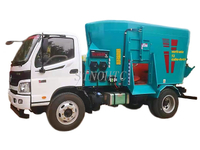 Dairy Farm Cattle Fodder Feed 12m3 Vertical Type TMR Mixer Truck For Sale