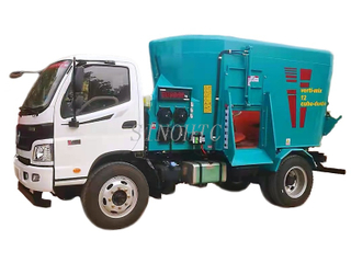Dairy Farm Cattle Fodder Feed 12m3 Vertical Type TMR Mixer Truck For Sale